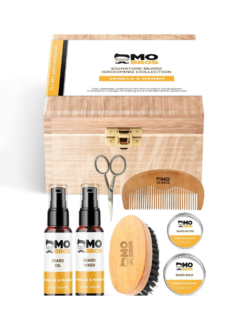 Mo Bros beard grooming kit vanilla and mango, imported from the UK