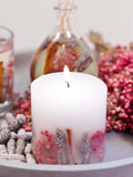 Stoneglow goji berry and rose pillar scented candle (British brand)