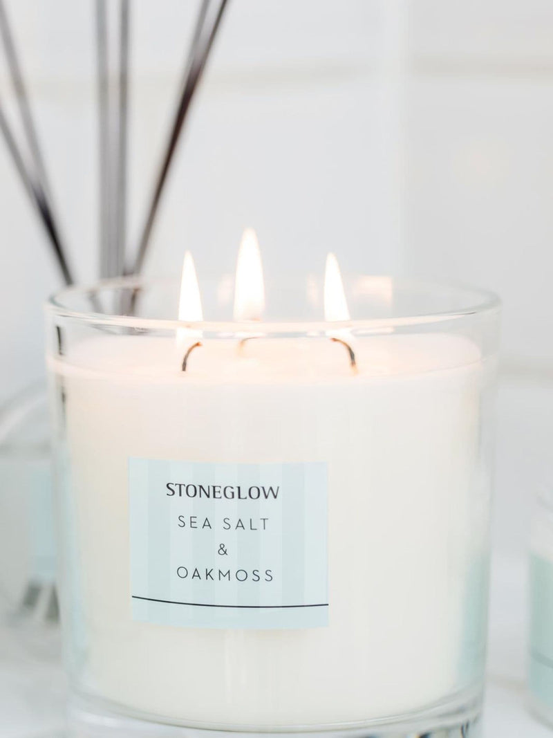 Stoneglow sea salt and oakmoss scented candle (British brand)