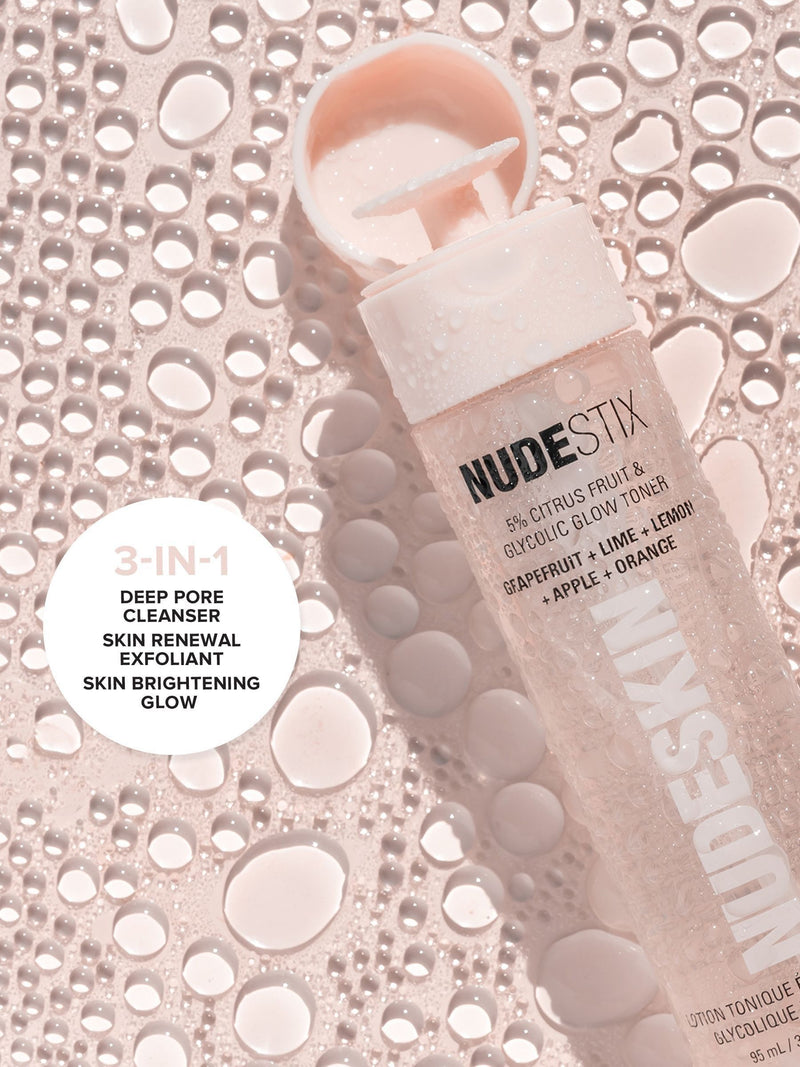 NUDESTIX Nudeskin Citrus Fruit Glycolic Glow Toner 95ml, imported from the UK
