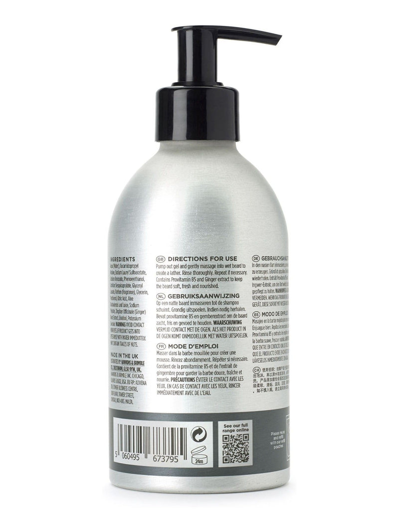 Hawkins & Brimble refillable beard shampoo 300ml, UK version