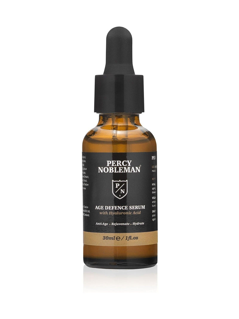 Percy Nobleman Age Defence Serum with Hyaluronic Acid 30ml, imported from the UK