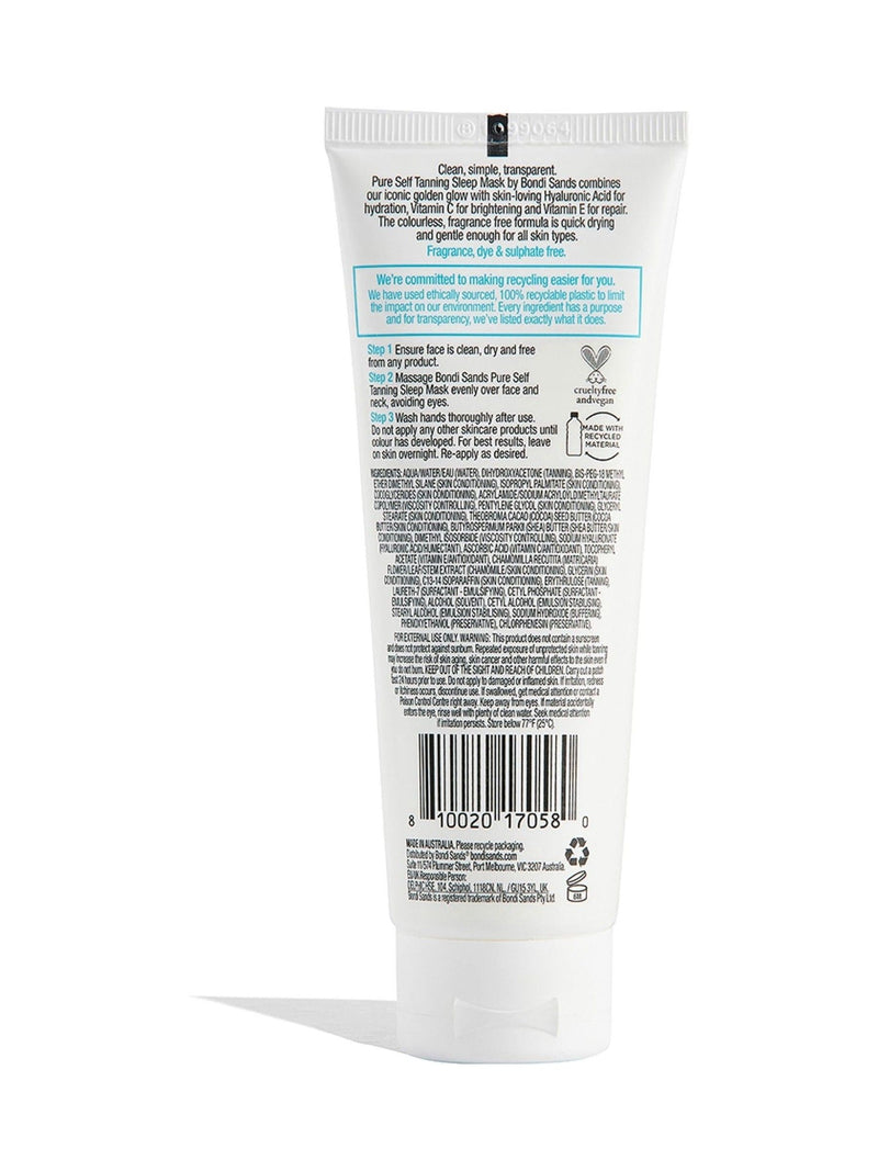 Bondi Sands Self Tanning Sleep Mask for All Skin Tones 75ml - British product