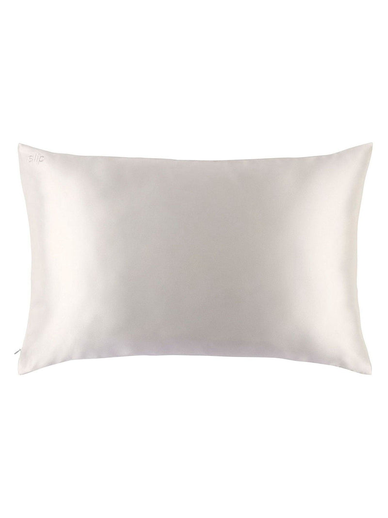 Slip white pure silk standard pillowcase - British product