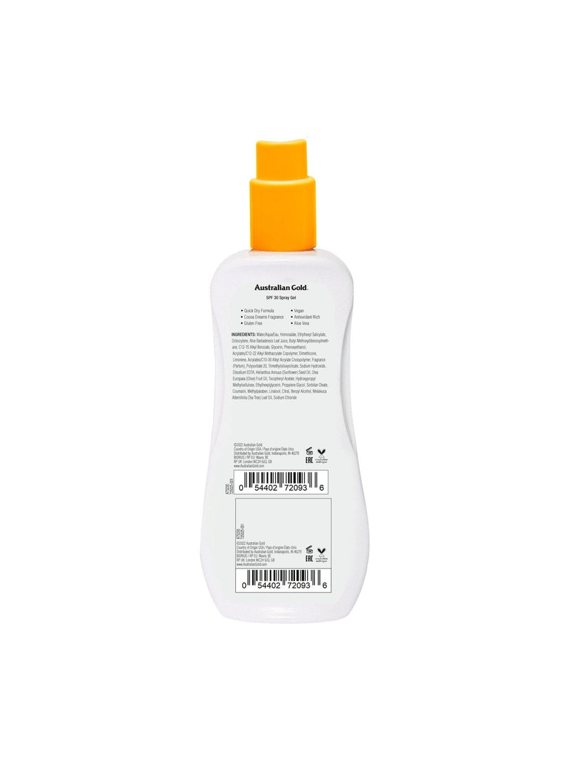 Australian Gold SPF 30 Ultimate Hydration Spray Gel Suncream 237ml - British product