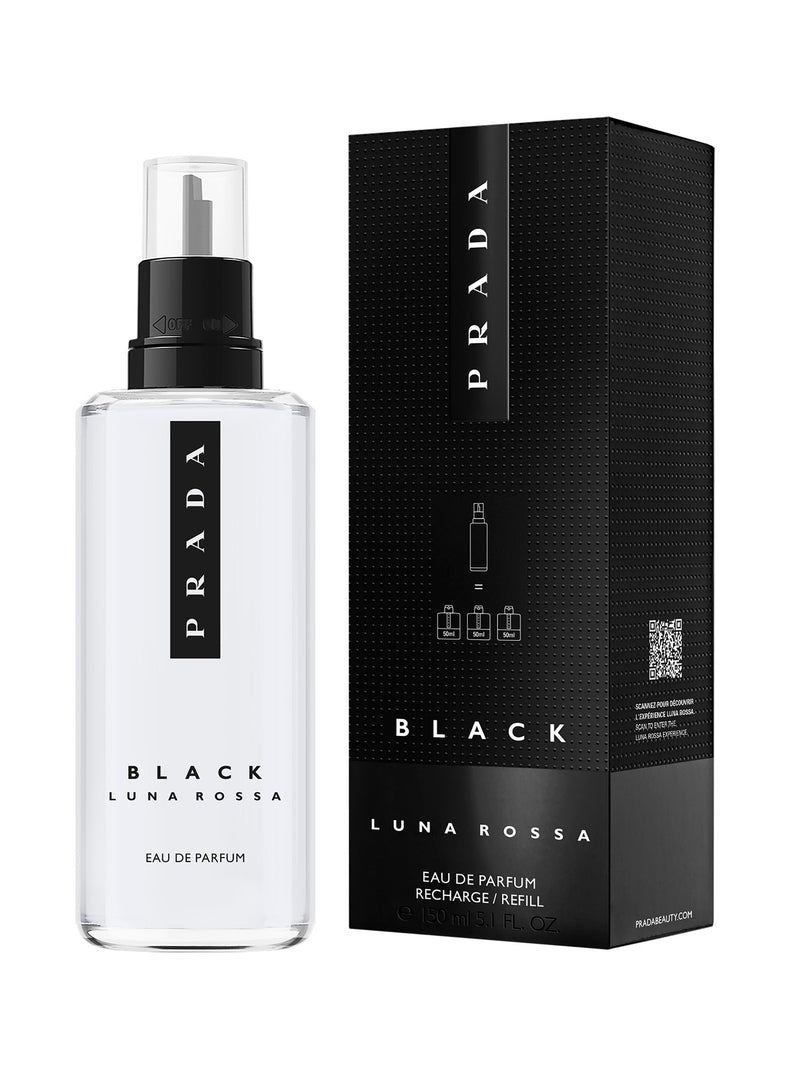 Prada Luna Rossa Black men's fragrance refill 150ml, imported from the UK