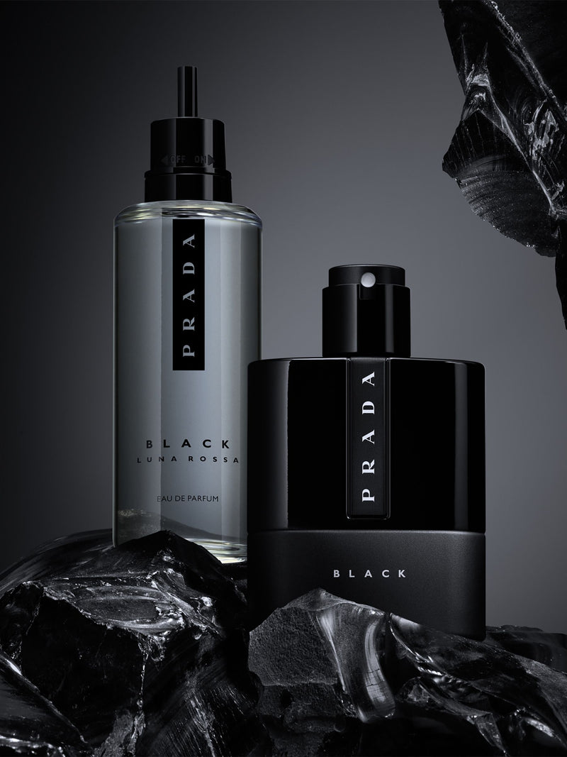 Prada Luna Rossa Black men's fragrance refill 150ml, imported from the UK