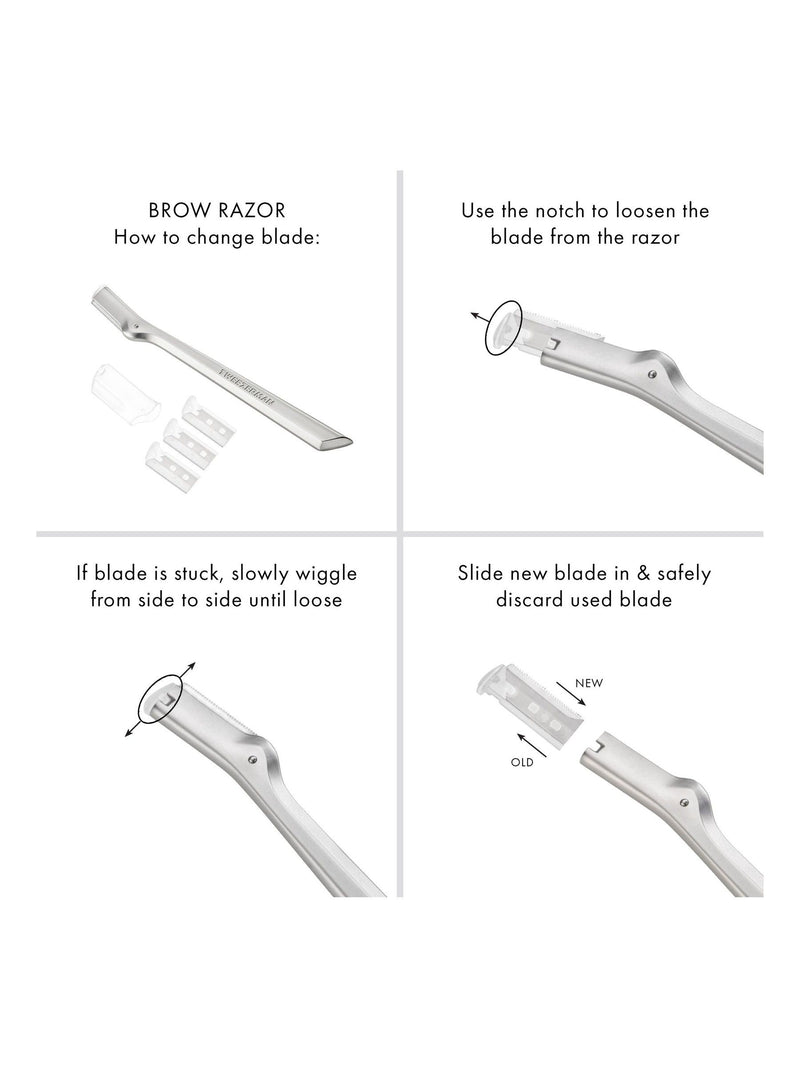 Tweezerman Brow Razor Replacement Blades (British brand)