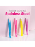 Brush Works HD 4 Piece Combination Tweezer Set neon - British product