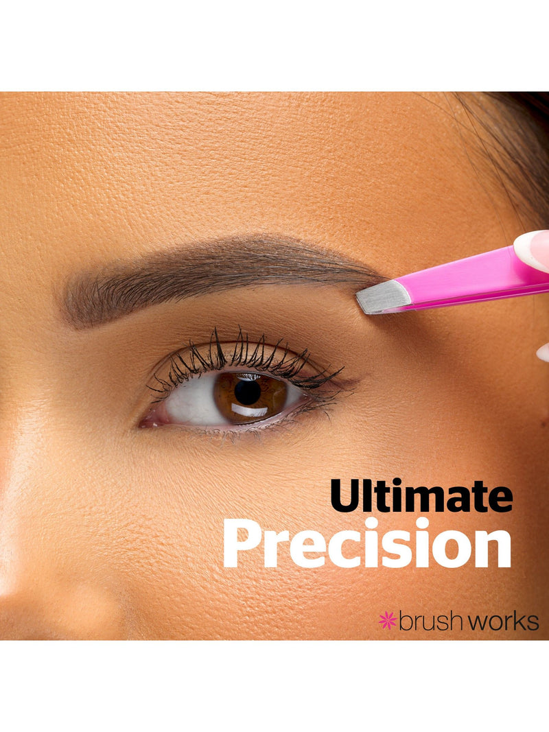 Brush Works HD 4 Piece Combination Tweezer Set neon - British product
