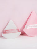 Brushworks triangular powder puff duo in regular and mini sizes, UK version