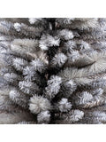 Premier Decorations green silver tipped slim Christmas tree 6.5ft, UK version