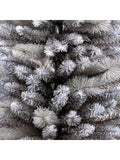 Premier Decorations green silver tipped slim Christmas tree 6.5ft, UK version