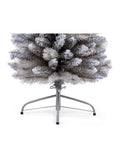 Premier Decorations green silver tipped slim Christmas tree 6.5ft, UK version