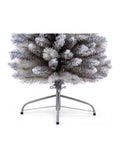 Premier Decorations green silver tipped slim Christmas tree 6.5ft, UK version