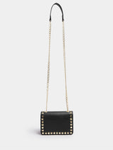 Next Yours Curve Black Faux Leather Stud Detail Cross Body Bag- Buy online at McGrocer