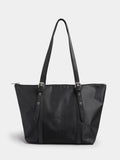 Yours Curve black buckle strap tote bag - British product