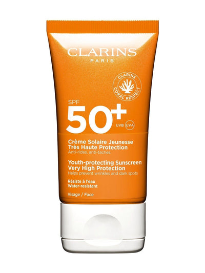 Next Clarins Youth-Protecting Sun Cream SPF 50 Adult's Sun Cream 50ml- Buy online at McGrocer