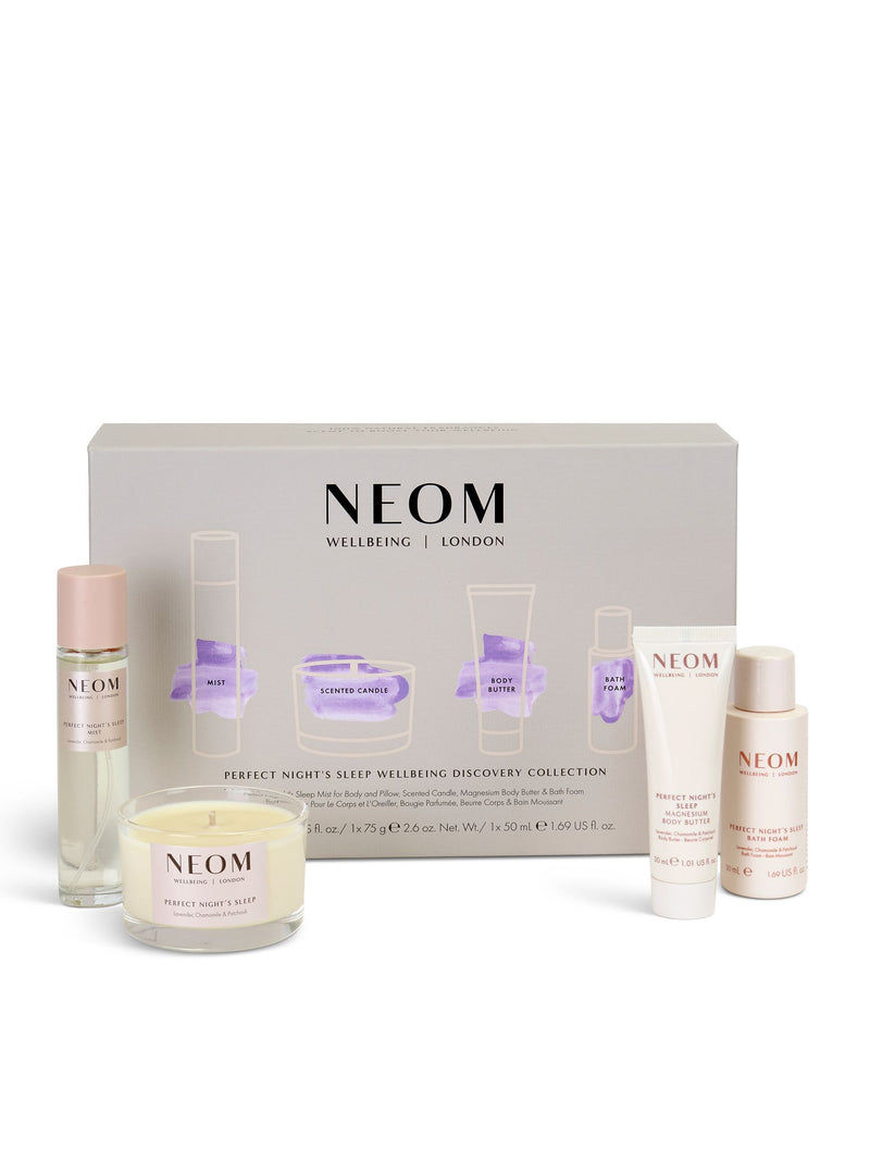 NEOM sleep wellbeing gift set, imported from the UK