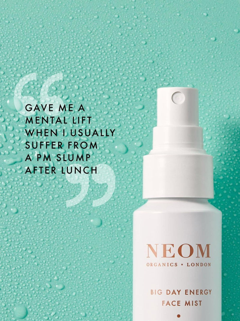 NEOM Big Day Energy face mist 75ml, imported from the UK