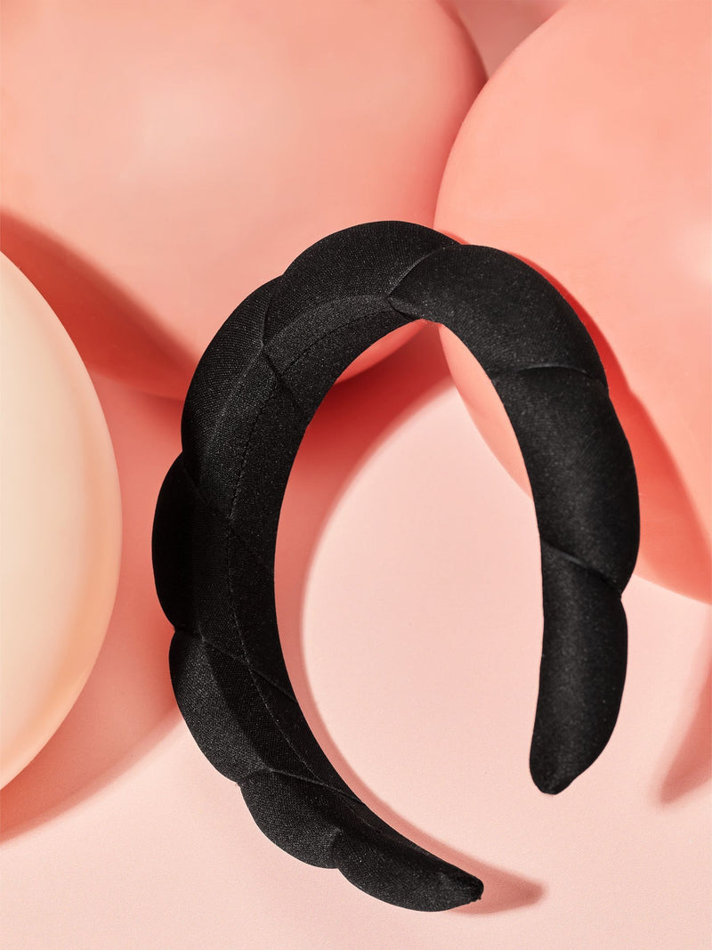 Kitsch puffy cloud fashion black headband (British brand)