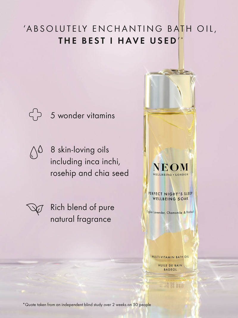 NEOM Multi-Vitamin Sleep Bath Oil Soak 100ml, imported from the UK