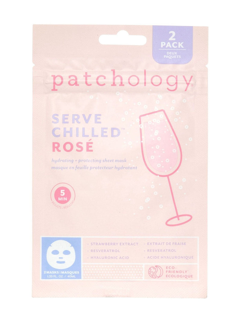 Patchology Rosé sheet masks 2 pack, imported from the UK