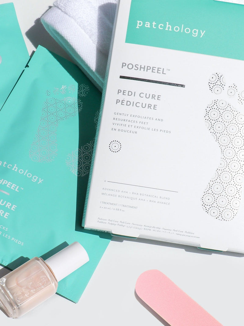 Patchology Posh Peel Pedi Cure foot peel treatment, imported from the UK