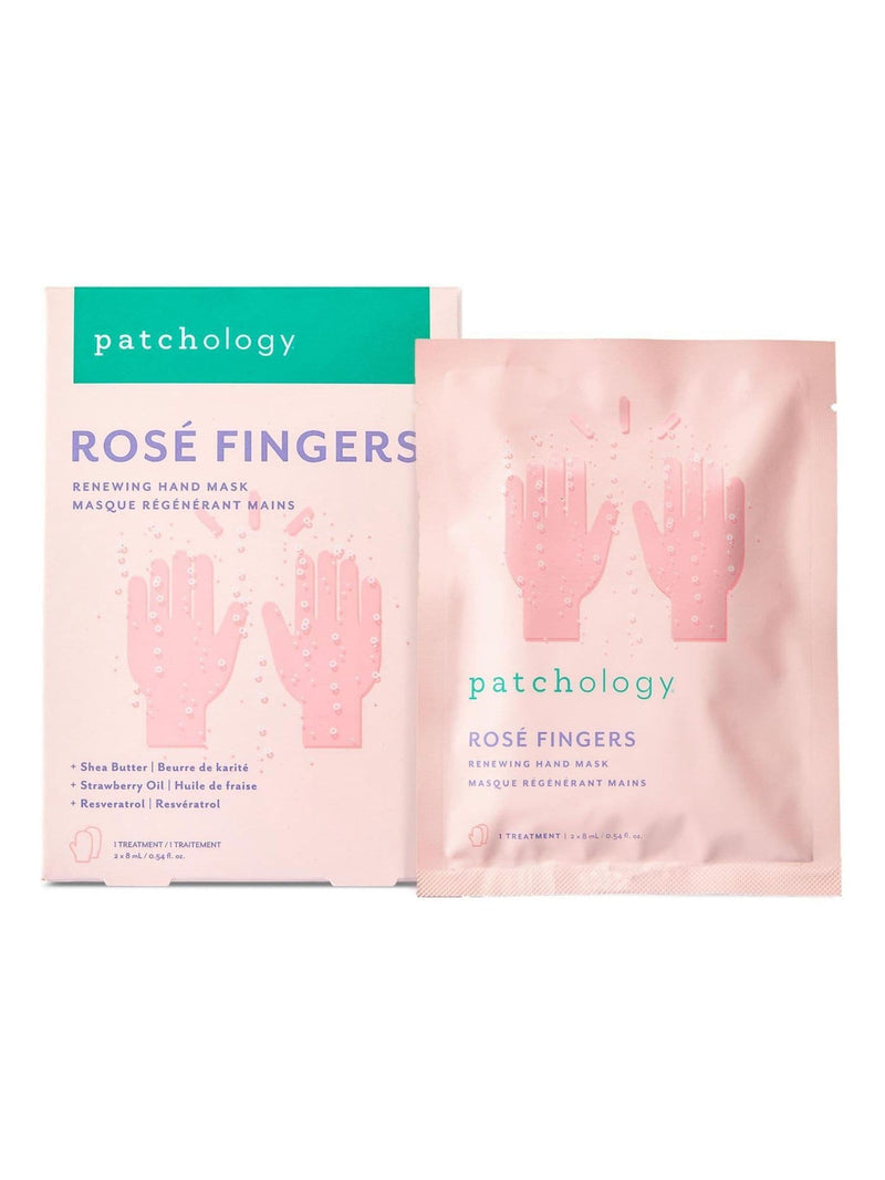Patchology Rosé Fingers hand mask, imported from the UK