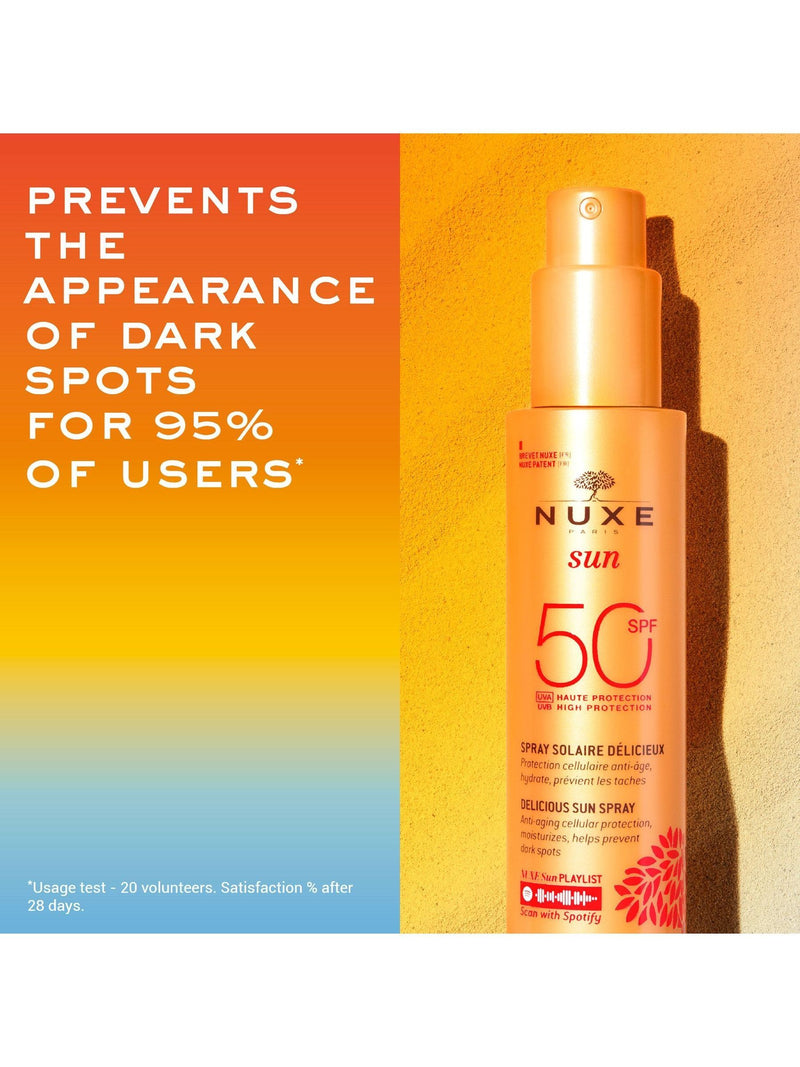Nuxe SPF 50 Melting Spray Sun Cream 150ml, imported from the UK