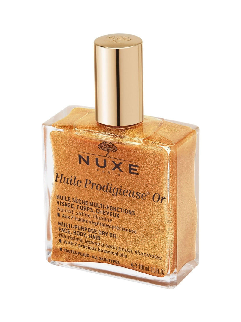 Nuxe Golden Shimmer Dry Oil 100ml, imported from the UK