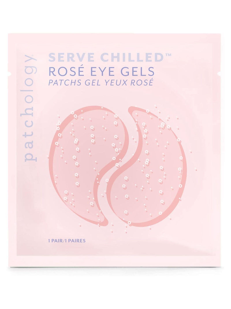 Patchology Rosé eye gel patches 5 pack, imported from the UK