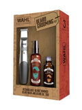Wahl beard grooming set with trimmer, shampoo, and oil (British brand)