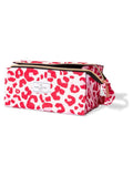 Flat Lay Co. open box makeup bag, pink leopard, UK version