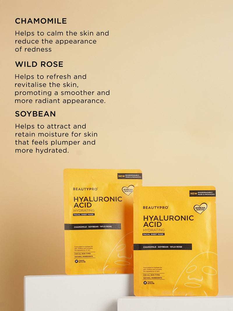 BeautyPro Hyaluronic Acid Mask Bundle 2 Masks - British product