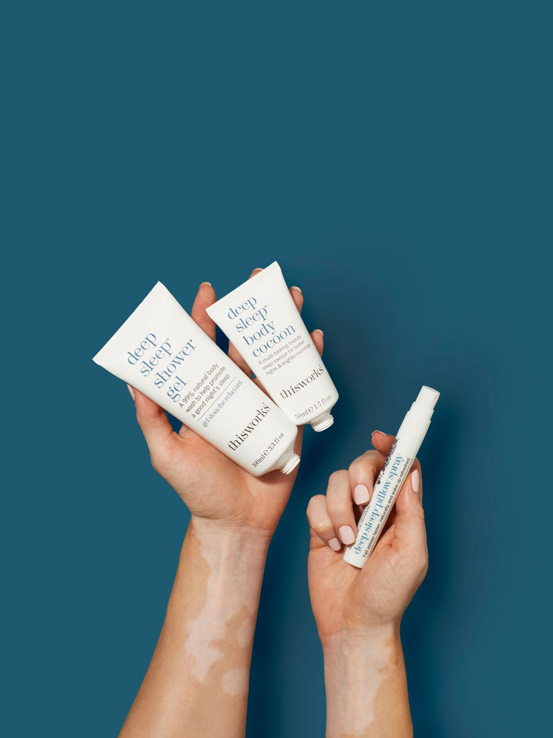 This Works Sleep Retreat Kit with shower gel, body lotion, and pillow spray (British brand)