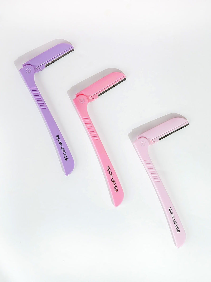 Brush Works eyebrow razor pack of 3 - British product