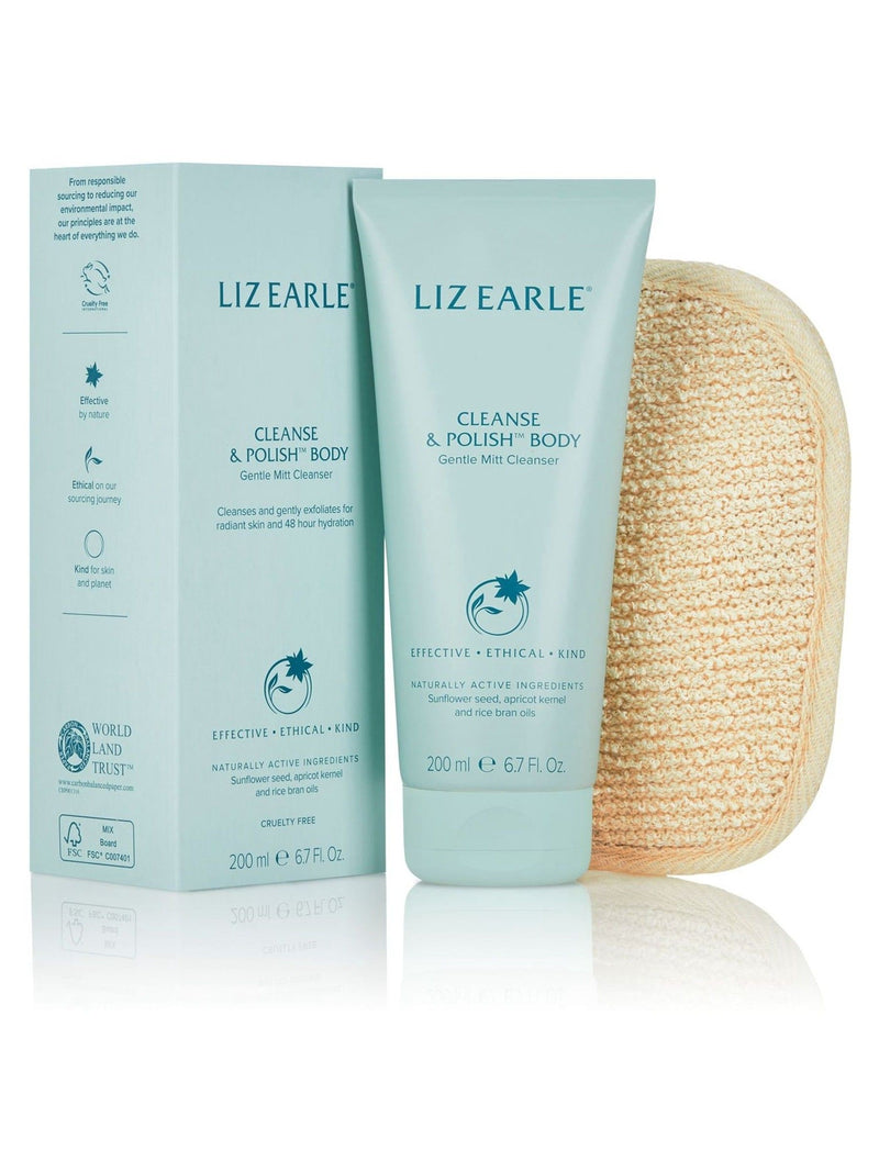 Liz Earle Cleanse & Polish Body Gentle Mitt Cleanser 200ml, UK version