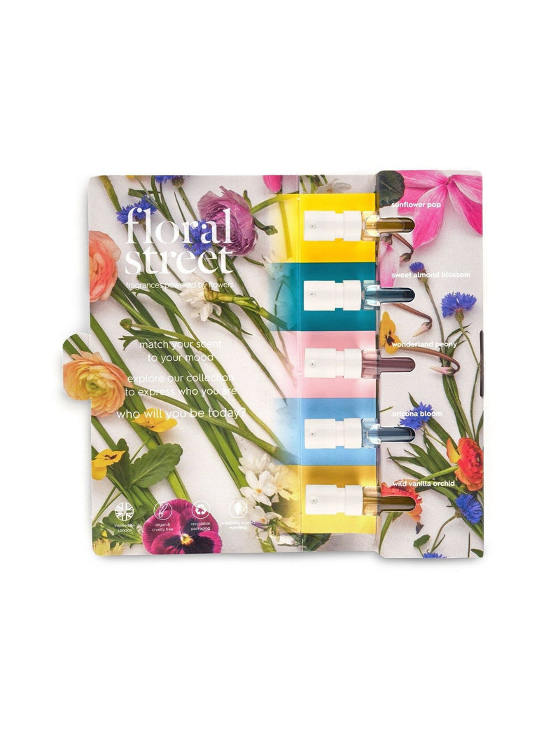 Floral Street discovery set with five 2ml perfume samples - British product