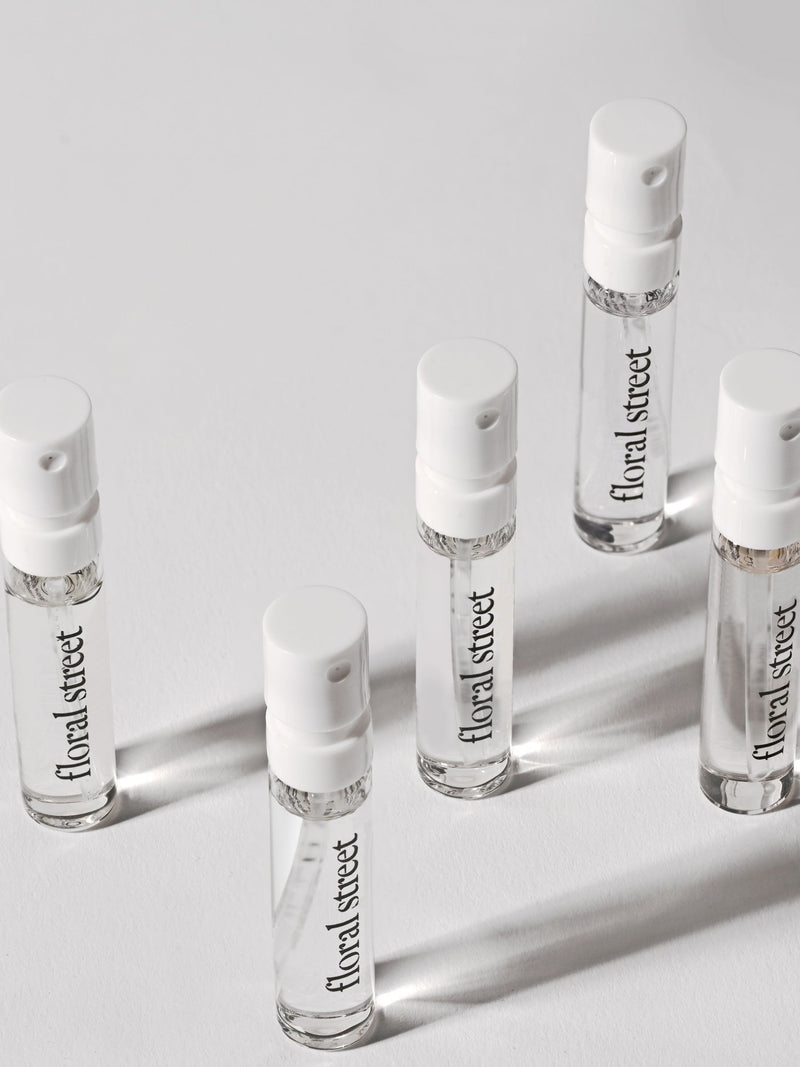 Floral Street discovery set with five 2ml perfume samples - British product