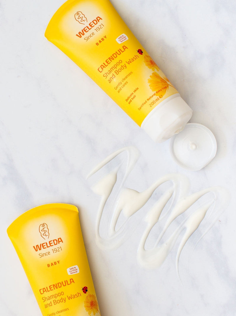 Weleda Calendula baby shampoo and body wash 200ml, imported from the UK