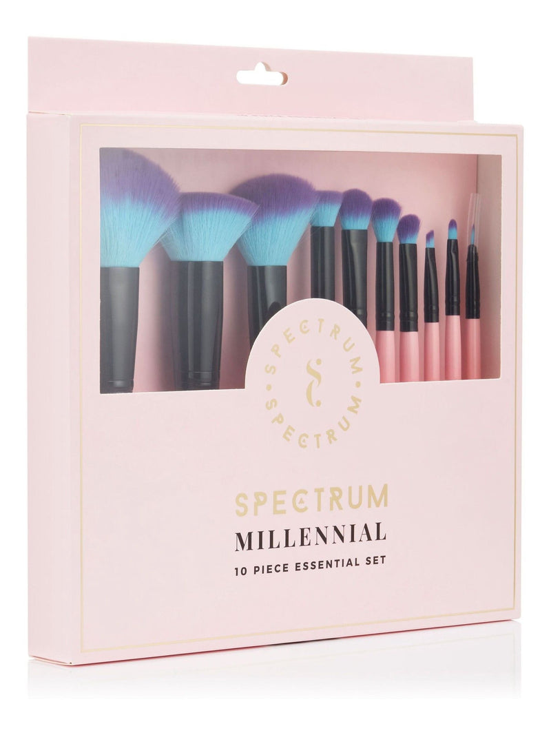 Spectrum Collections pink essential makeup brush set 10 piece (British brand)