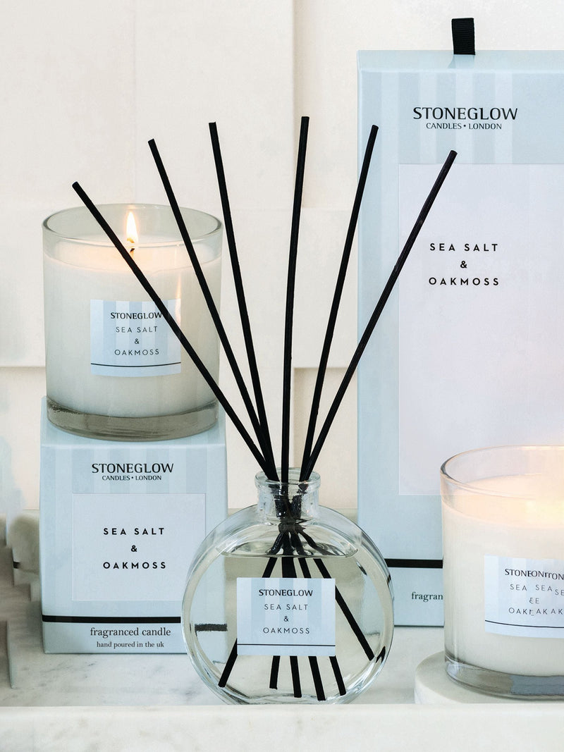 Stoneglow Sea Salt & Oakmoss reed diffuser 120ml (British brand)