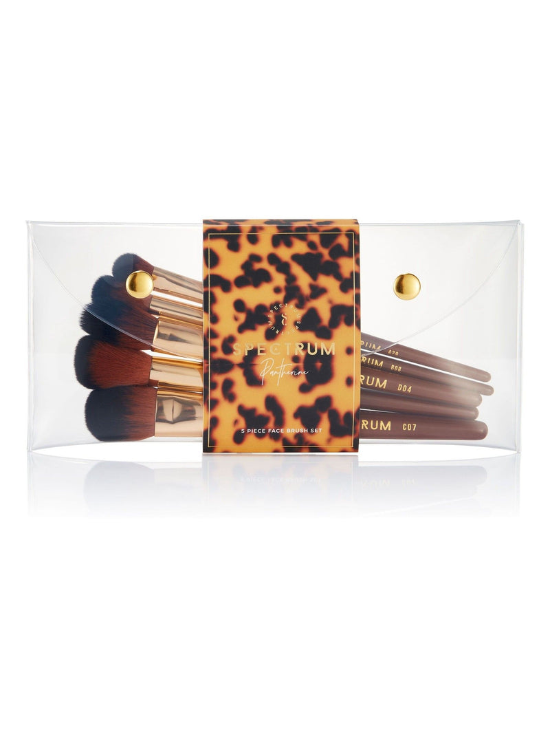 Spectrum Collections Pantherine makeup brush set 5 piece, imported from the UK