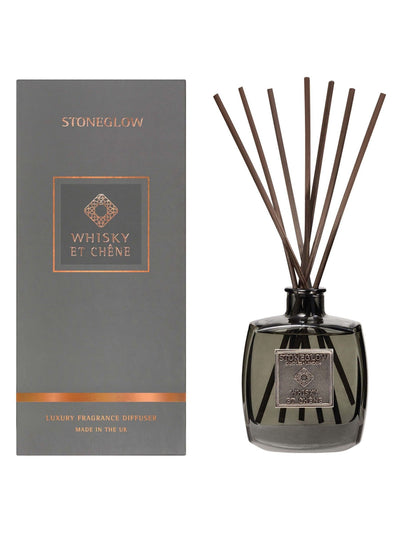 Next Stoneglow Whisky et Chene Metallique Reed Diffuser 200ml- Buy online at McGrocer