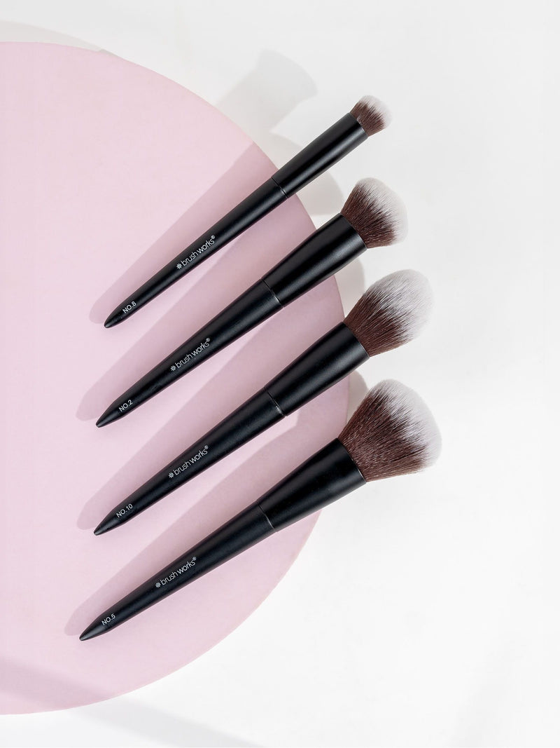 Brush Works Buff and Blend face brush set four brushes - British product