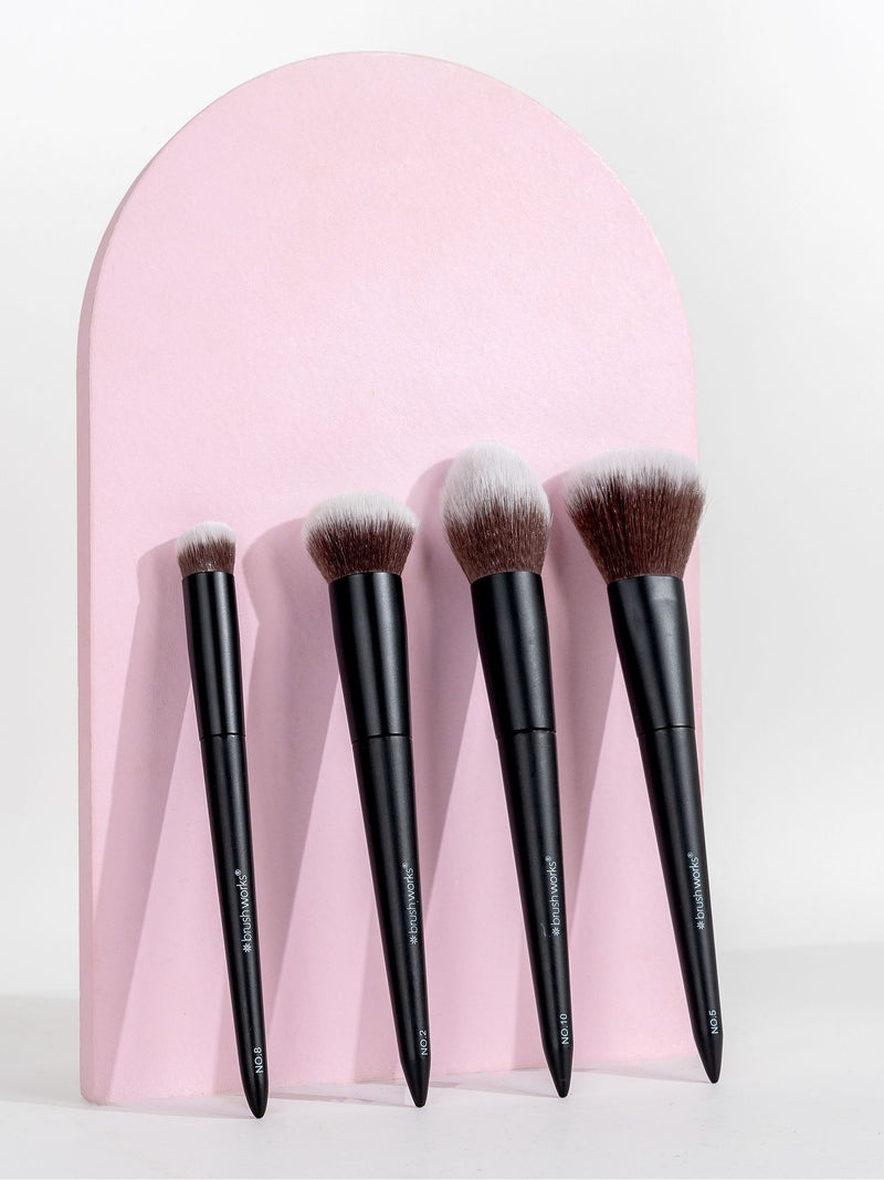 Brush Works Buff and Blend face brush set four brushes - British product