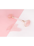 Brush Works Rose Quartz & Gua Sha Duo Set - British product