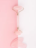 Brush Works Rose Quartz & Gua Sha Duo Set - British product