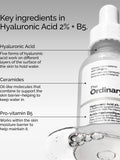 The Ordinary skincare gift set with hyaluronic acid and niacinamide serums (British brand)